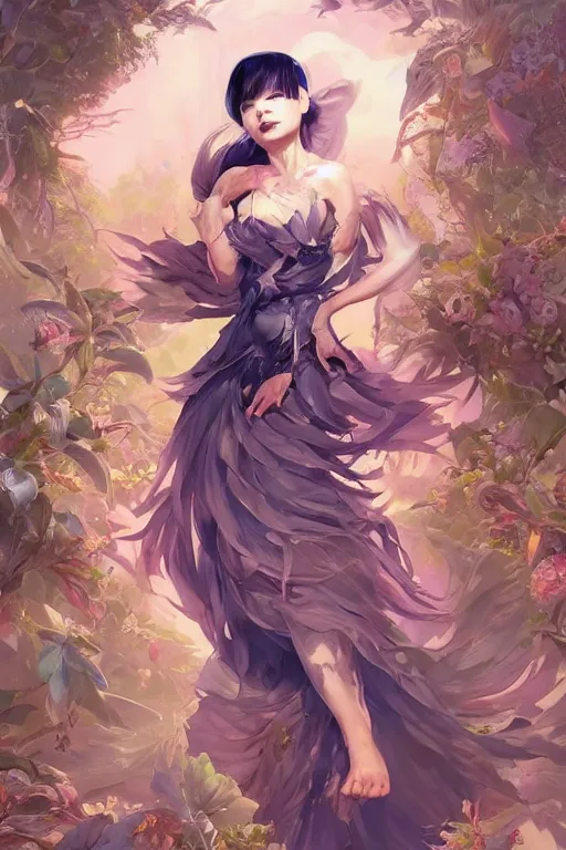 Image similar to Bjork in organge summer dress in a blade and soul spinoff artbook rendered by the artist Taran Fiddler, Joe Madureira, Nadezhda Tikhomirova, Jiyun Chae, Lê Long, trending on Artstation by Hyung Tae Kim, artbook, Stanley Artgerm Lau, WLOP, Rossdraws , James Gurney