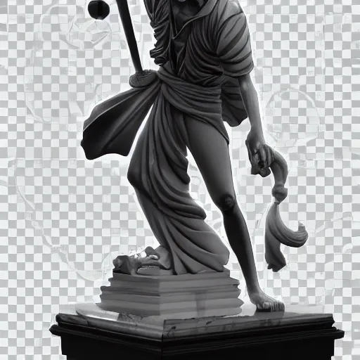 Image similar to Luffy as a Marble Statue, epic detail, anime, sharp focus,