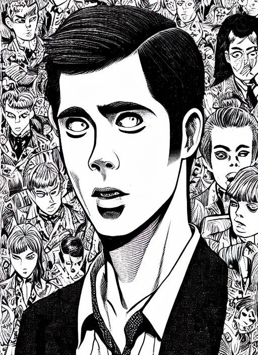 Image similar to portrait of archie andrews, intricate, highly detailed, illustration, art by junji ito, junji ito