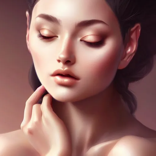Prompt: a graceful Goddess, intricate, highly detailed, digital painting, artstation, concept art, smooth, sharp focus, no blur, no dof, extreme illustration, 128K, art by artgerm, perfect skin tones