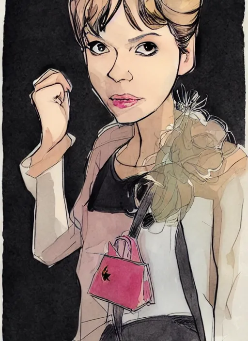 Image similar to a portrait of a pretty young lady by dustin nguyen