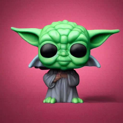 Image similar to isometric isometric isometric cute baby yoda funko pop