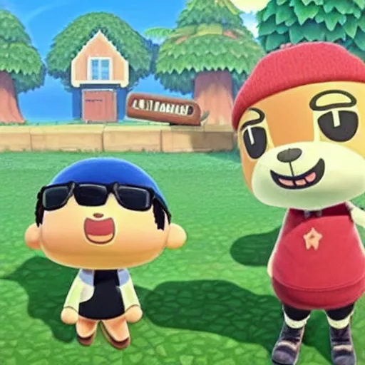 Image similar to drake the rapper in animal crossing