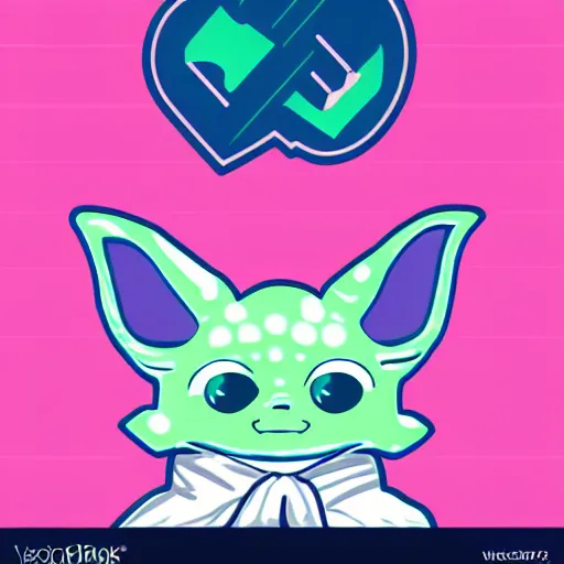 Image similar to kawaii yoda icon, trending on logopond