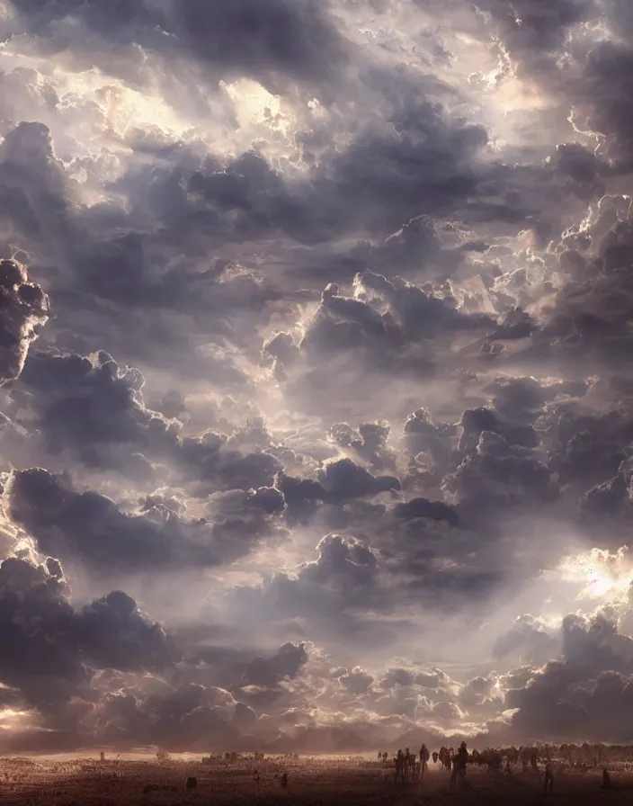 Image similar to Gates of heaven in the clouds by paul chadeison, concept art, ultra realistic, super detailed, photorealistic, cinematographic, epic lighting, religious