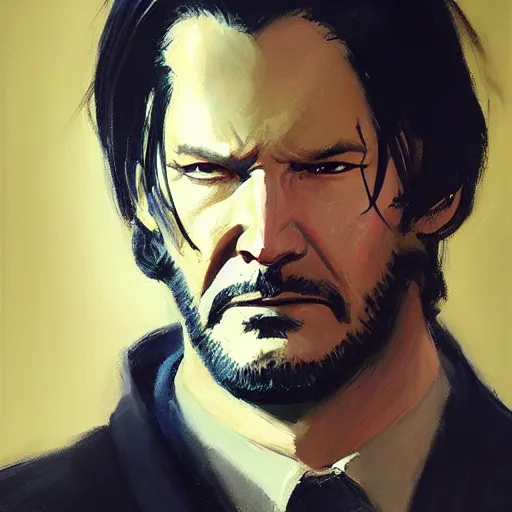 Prompt: greg manchess portrait painting of partially armored john wick as overwatch character, medium shot, asymmetrical, profile picture, organic painting, sunny day, matte painting, bold shapes, hard edges, street art, trending on artstation, by huang guangjian, gil elvgren, ruan jia, greg rutkowski, gaston bussiere