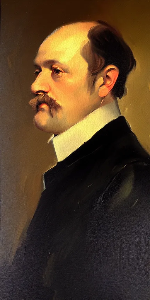 Image similar to portrait painting of alexander bashlachev