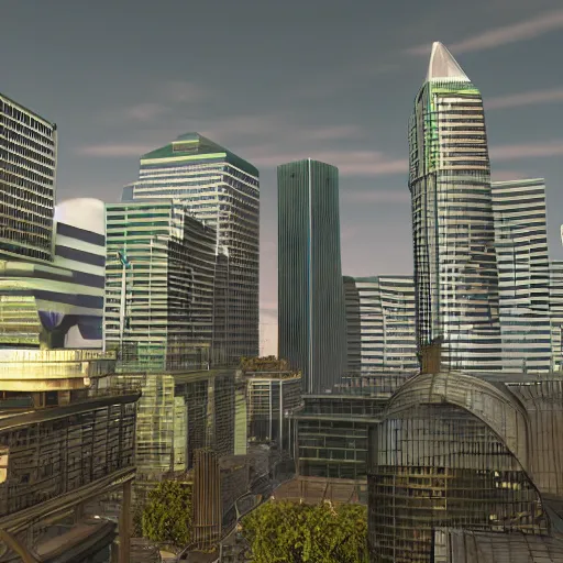 Image similar to canary wharf, screenshot from 2 0 2 5 pc game, unreal engine, max graphics settings, 8 k uhd