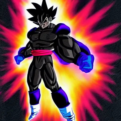 Prompt: black goku