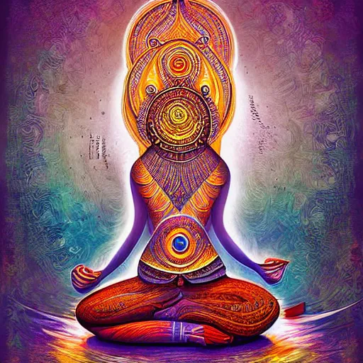 Image similar to The experience of Moksha, digital art, expressive, detailed, amazing