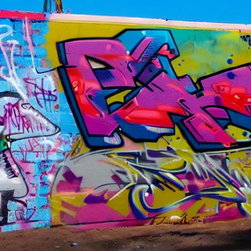 Prompt: amazing graffiti art in aruba