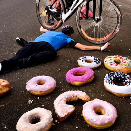 Image similar to cyclist trapped under donut avalanche