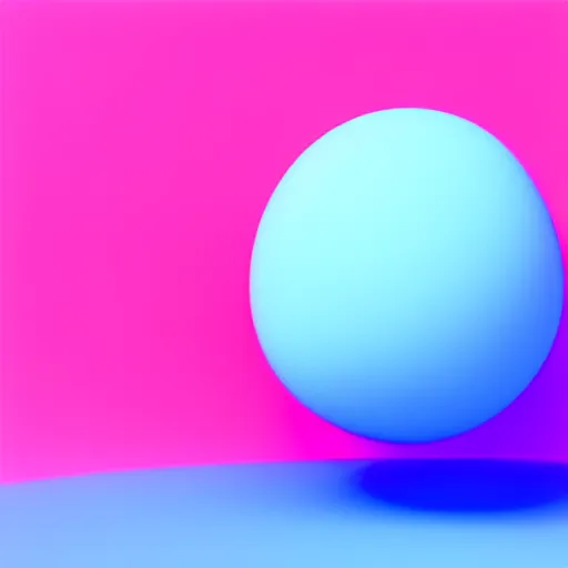 Image similar to 3 d render of a light blue and pink blob on a white background, blender, pastel colors, minimalistic