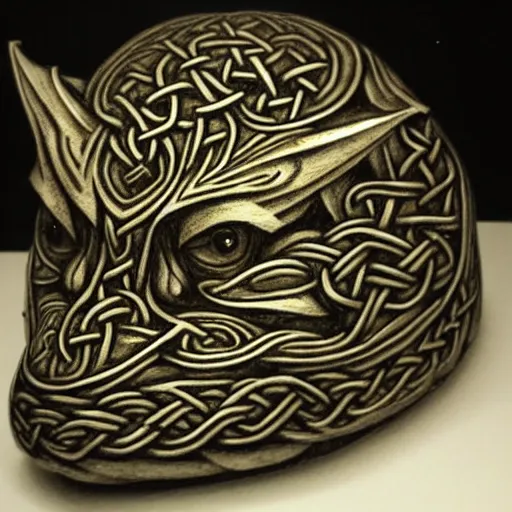 Image similar to Dragon's Head, highly detailed, celtic art style