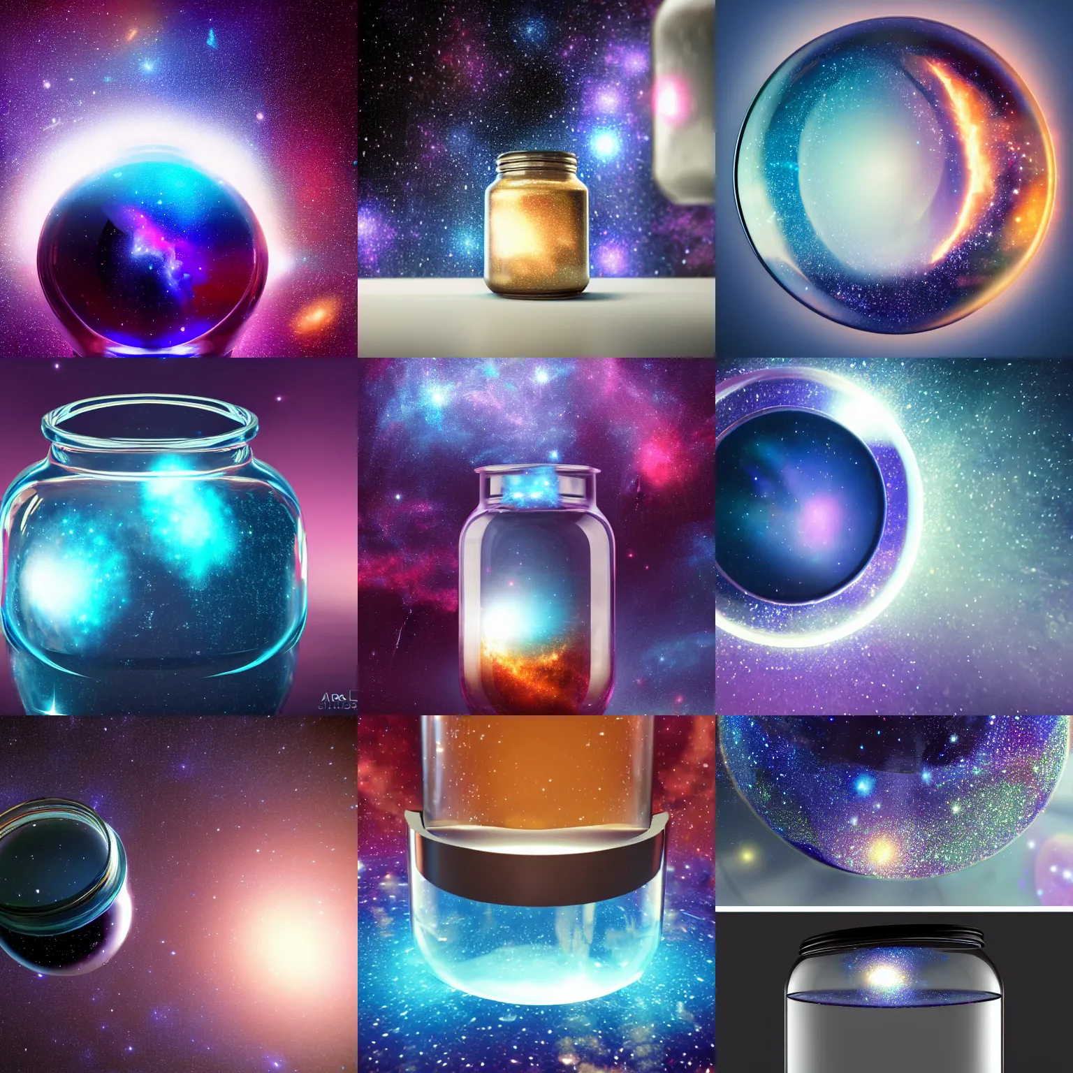 Prompt: galaxy floating in a glass jar. award winning photography. trending on artstation. unreal engine. octane render. beautiful, stunning, gorgeous, breathtaking, awe - inspiring, perfect