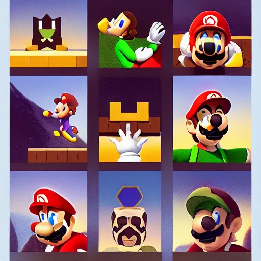 Image similar to face icon stylized minimalist super mario bros., loftis, cory behance hd by jesper ejsing, by rhads, makoto shinkai and lois van baarle, ilya kuvshinov, rossdraws global illumination