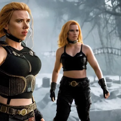 Image similar to a still of Scarlett Johansson in Mortal Kombat (2021)