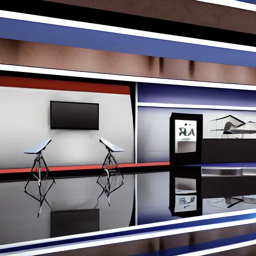 Prompt: TV news studio background, unreal engine, hyper realism, high detailed, 8k,