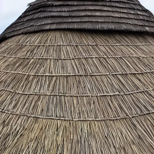 Prompt: thatched roof, highly detailed, architectural feature