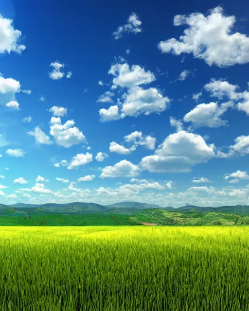 Prompt: a grassy scenic valley with blue skies inside a person's eyes, 3 d art