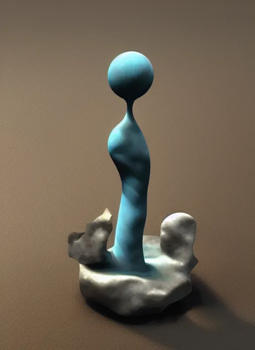 Image similar to 3D abstract marble miniature sculpture by Salvador Dali, psychedelic, abstractionism, realistic, 8K, Hyperrealism, Subsurface scattering, raytracing, Octane Render, Zbrush, simple background