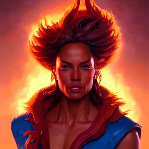 Prompt: a fantasy style portrait painting of phoenix from the x - men oil painting unreal 5 daz. rpg portrait, extremely detailed artgerm greg rutkowski greg hildebrandt tim hildebrandt