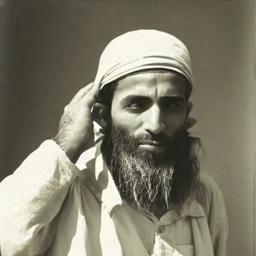 Prompt: photograph of a young man. he is an itinerant jewish prophet from the galilee in northern israel. age is 3 3