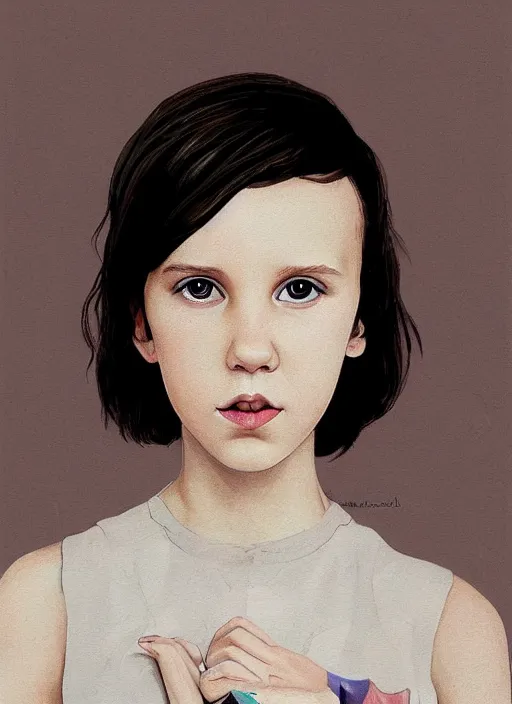 Image similar to Portrait of Millie Bobby Brown by Iwa Shoyoka