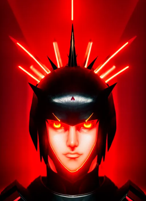 Prompt: a striking cinematic full body manga portrait of a black haired teenager wearing imposing red jagged spiked armour and glowing with red energy by hirohiko araki and beeple, fine details, digital art, character concept art, volumetric lighting, cinematic light, photorealistic