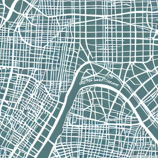 Image similar to map of paris, abstract, lines color, white background