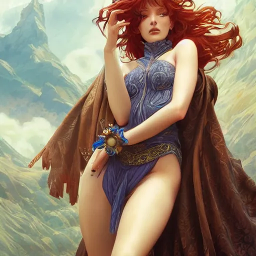 Image similar to ultra realistic illustration, bella thorne as demsel in distress anime, intricate, elegant, highly detailed, digital painting, artstation, concept art, smooth, sharp focus, illustration, art by artgerm and greg rutkowski and alphonse mucha and wlop