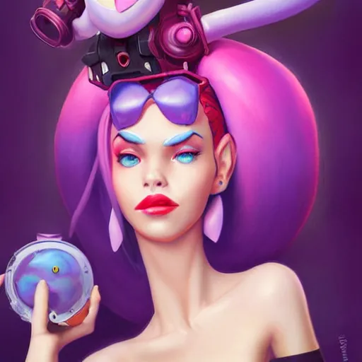 Image similar to lofi jinx from league of legends, Pixar style, by Tristan Eaton Stanley Artgerm and Tom Bagshaw.