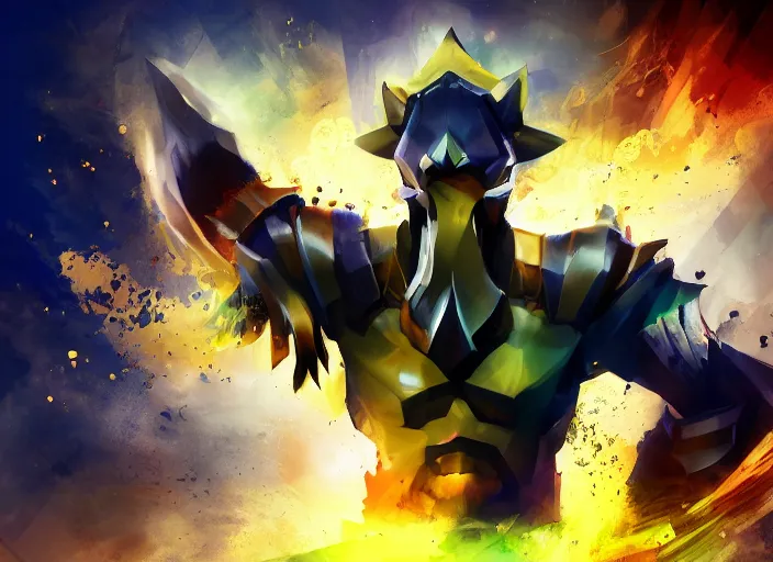 Prompt: champion splashart of champion made out of the number 7