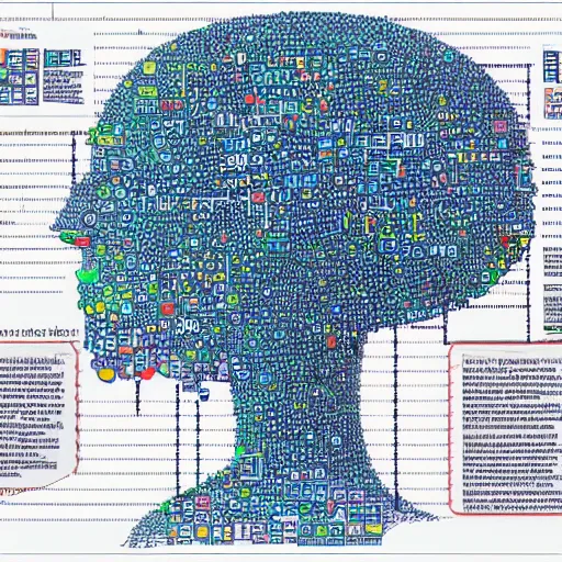 Image similar to the concept of the mind, visualized by intelligent machines