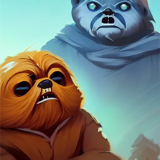 Image similar to face icon stylized minimalist ewoks, loftis, cory behance hd by jesper ejsing, by rhads, makoto shinkai and lois van baarle, ilya kuvshinov, rossdraws global illumination