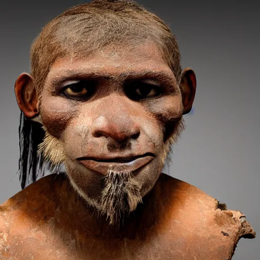 Prompt: photo of a denisovan