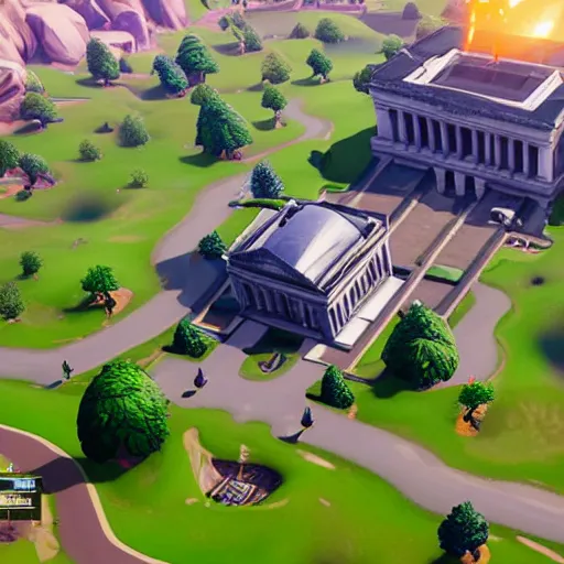 Prompt: fortnite reichstag