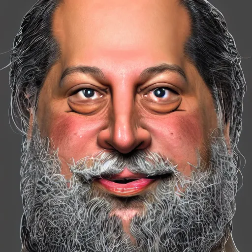 Prompt: richard stallman as a bodybuilder, photorealism, detail, model