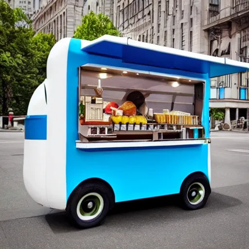 Prompt: futuristic food truck