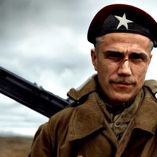 Image similar to Christoph Waltz as the villain in saving private Ryan