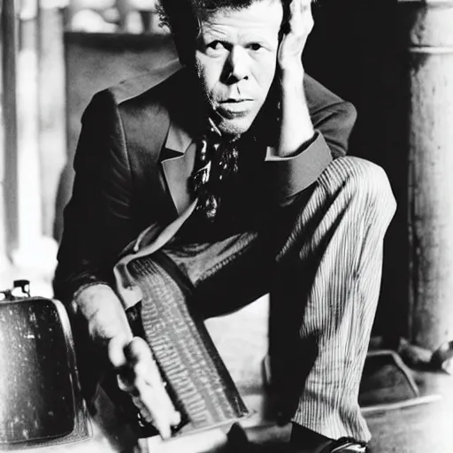 Image similar to tom waits does jazz, by Stephen Bliss