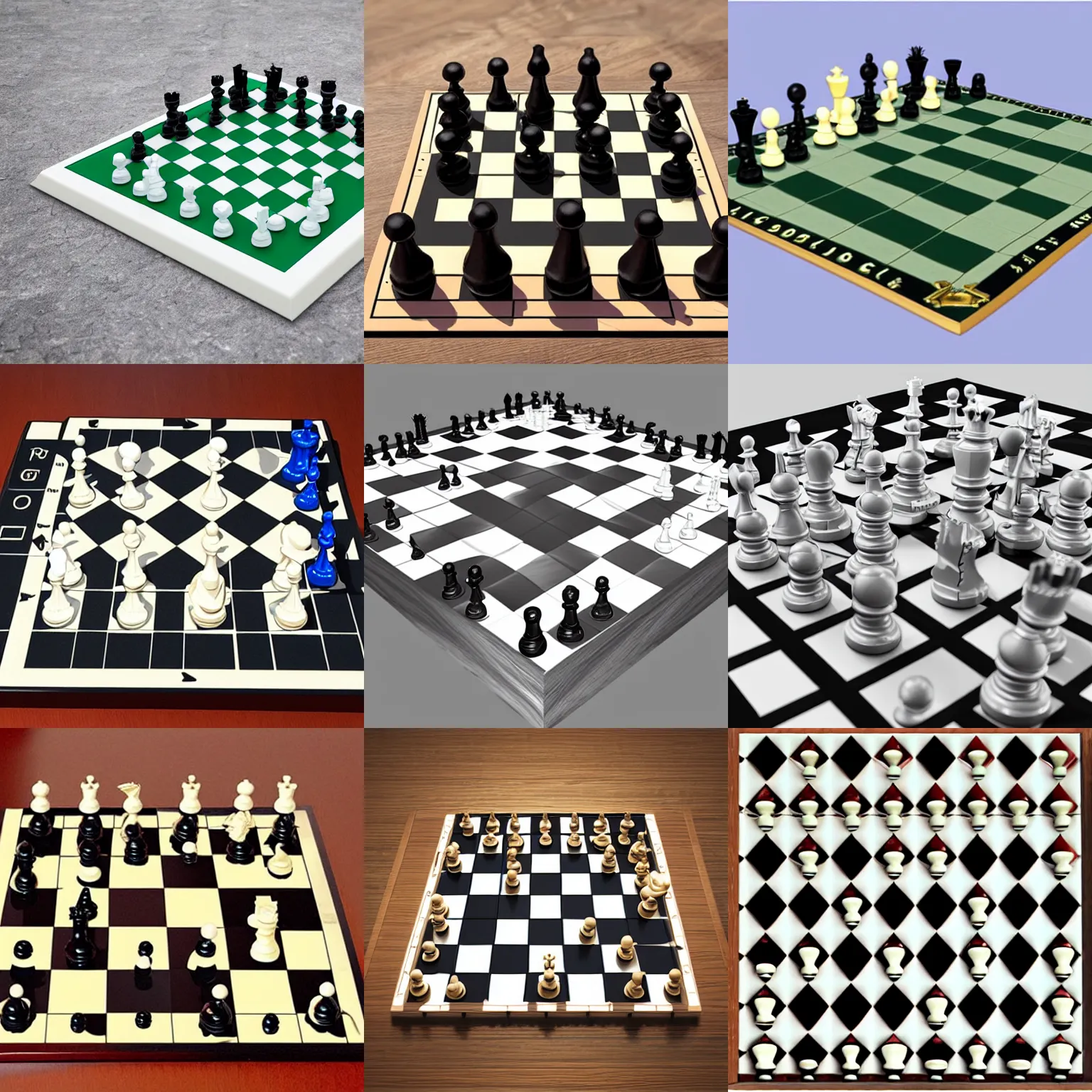 Prompt: 3 d chess board with realistic chess figures