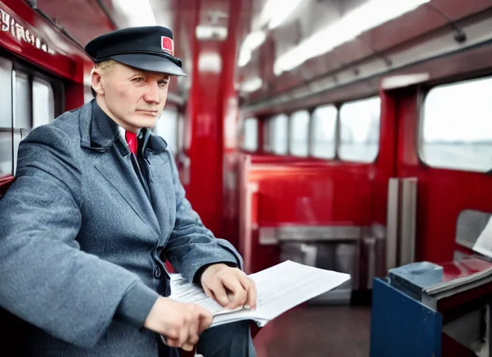 Image similar to train driver of the Russian Railways