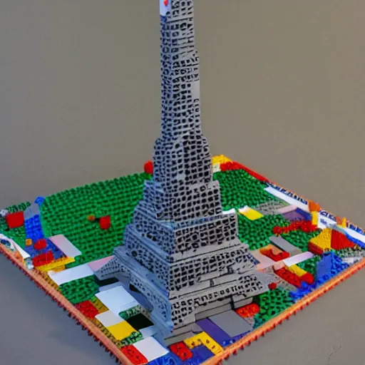 Prompt: lego eiffel tower