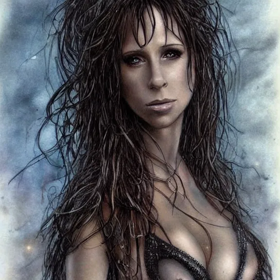 Image similar to a highly detailed portrait of jennifer love hewitt in the style of luis royo.