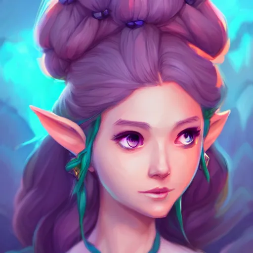 Image similar to a portrait of zelda, cute, beautiful, art by lois van baarle and loish and ross tran and rossdraws and sam yang and samdoesarts and artgerm and saruei and disney and wlop, digital art, highly detailed, intricate, sharp focus, trending on artstation hq, deviantart, unreal engine 5, 4 k uhd image