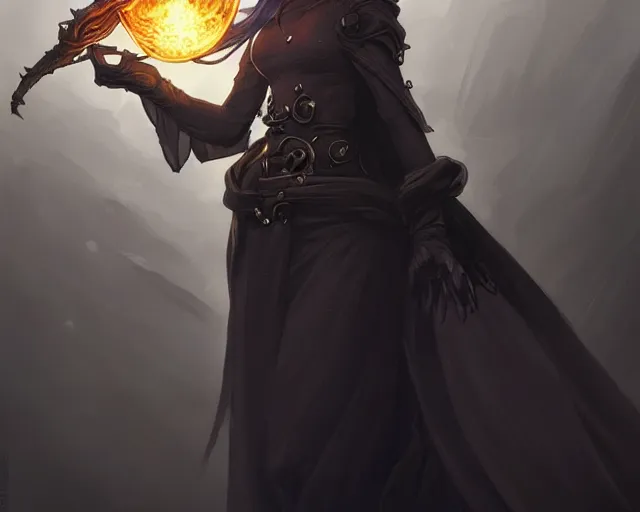 Prompt: black mage ( final fantasy ), deep focus, d & d, fantasy, intricate, elegant, highly detailed, digital painting, artstation, concept art, matte, sharp focus, illustration, hearthstone, art by artgerm and greg rutkowski and alphonse mucha