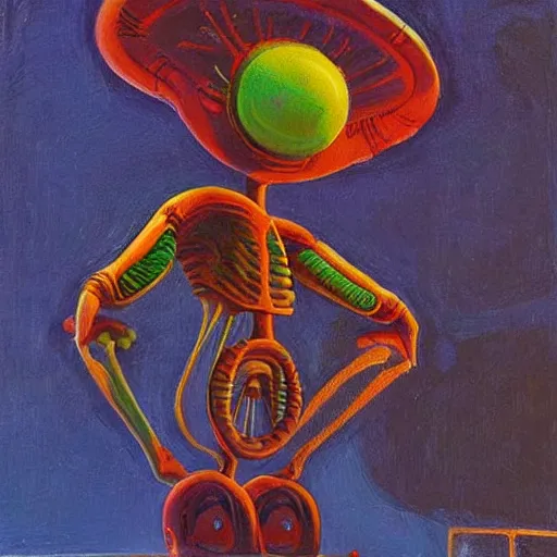 Image similar to alien by wayne thiebaud