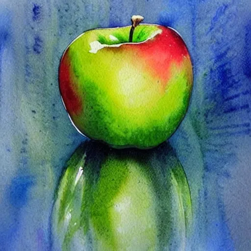 Prompt: apple by ivo jordanov, # artoftheday # watercolours # watercolor _ art # artofvisual # artofinstagram