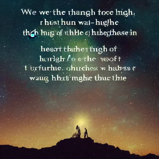 Image similar to we focused like the hubble telescope into the heading-for-hell worthness night the head of our nights and the found world makes a bushel of me, the delicate order of a labyrinth of me, the power we felt against the night, because of fear of our own boldness, and of how much we trust danger.